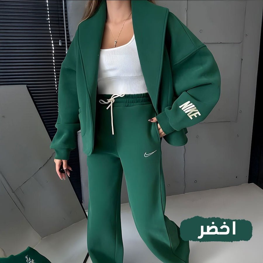 Nike Set ✔️ - chiffon Nike Set ✔️خامة ميلتون بيور تدفيكي طول الشتاءون سايز ✔تصميم عملي وشيك مناسب للكاجوال وخروحاتك السريعة✨